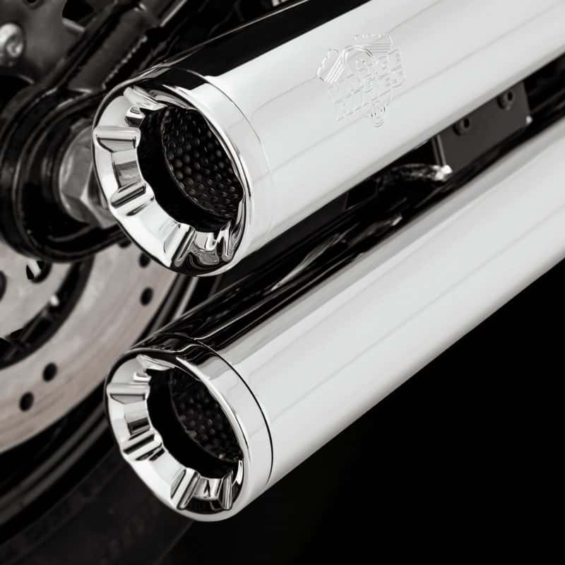 Vance and Hines — Vance & Hines HD Softail 18-22 Eliminator S/OS Chrome Slip-On Exhaust - view 2