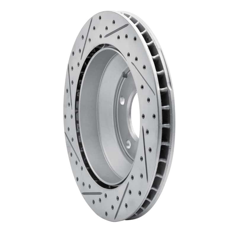 R1 Concepts — R1 03-18 Audi Q7 Rear Right Drilled & Slotted Geo-Carbon Rotor - view 4