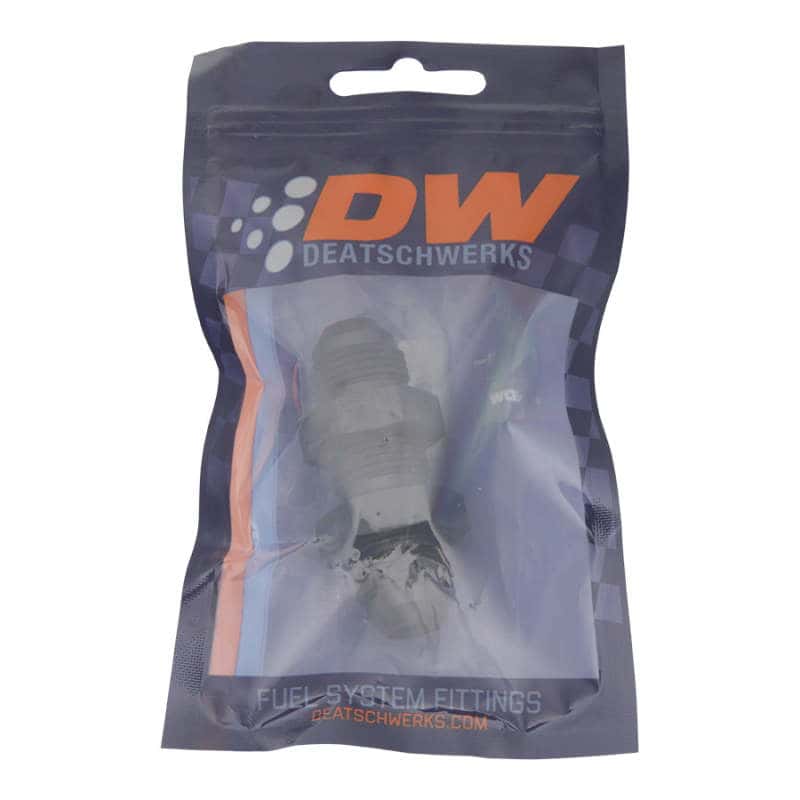 DeatschWerks — DeatschWerks 8AN Male Flare to 8AN Male Flare Bulkhead Adapter (Incl Nut) - Anodized Matte Black
Lines & Fittings - view 2