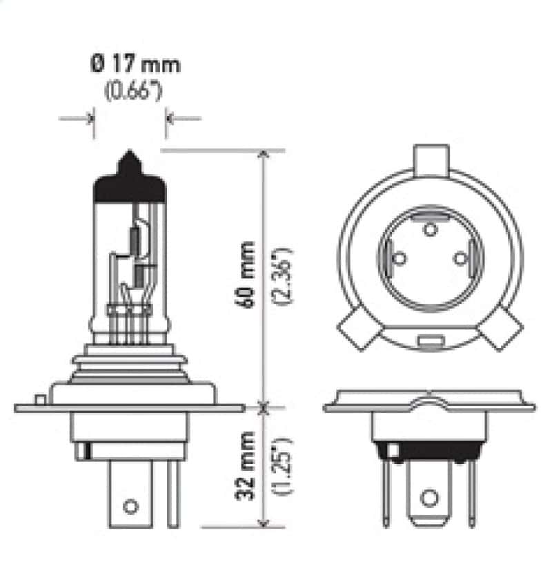Hella — Hella Bulb 9003/HB2 12V 60/55W P43t LONG LIFE
9003LL Halogen Bulb - view 5