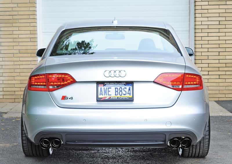 AWE Tuning — AWE Tuning Audi B8 / B8.5 S4 3.0T Touring Edition Exhaust - Diamond Black Tips (90mm)
Touring Exhaust - view 2