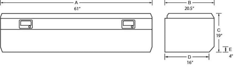 Tradesman — Tradesman Steel Flush Mount Truck Tool Box (60in.) - White - view 2