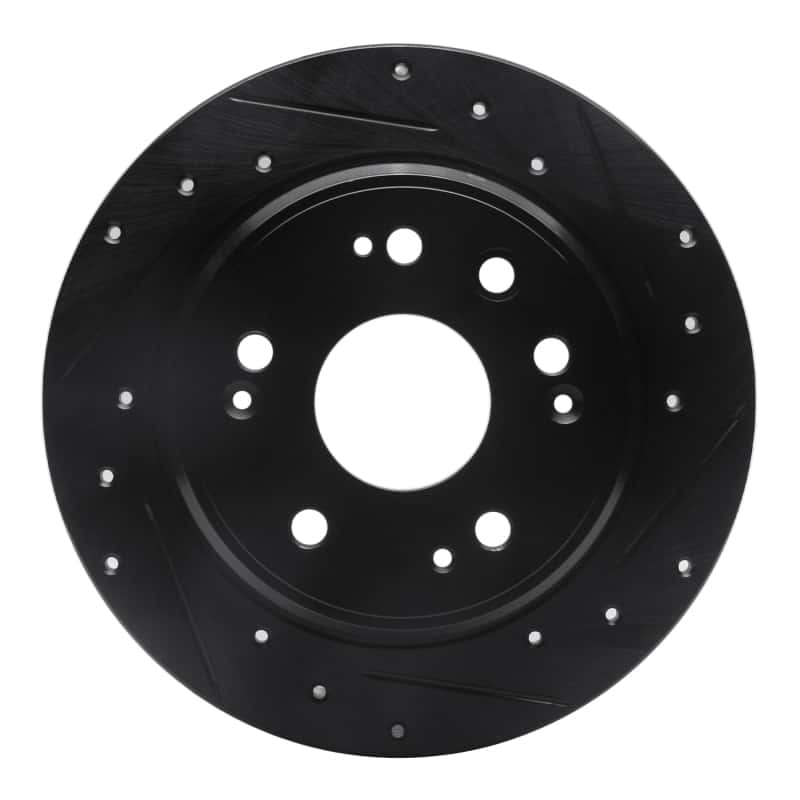 R1 Concepts — R1 02-04 Honda CR-V Rear Right Drilled & Slotted Black Brake Rotor
R1 Brake Rotor Drill - view 1