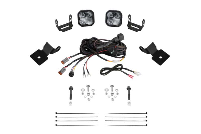 Diode Dynamics — Diode Dynamics 14-18 Polaris RZR XP Stage Series SS3 A-Pillar Pod Kit - Sport White Combo - view 1
