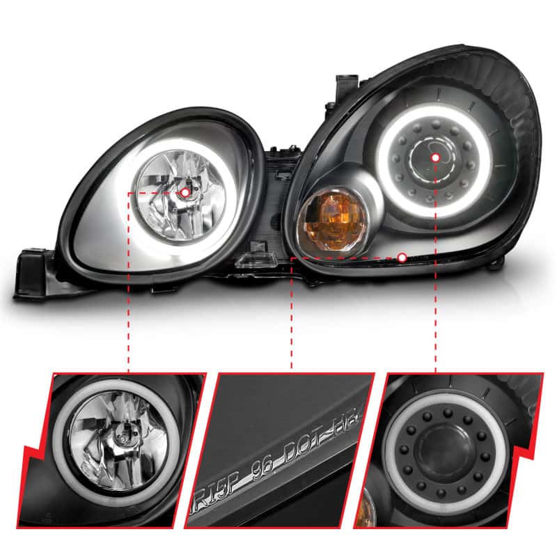 ANZO — ANZO 1998-2005 Lexus Gs300 Projector Headlights w/ Halo Black
Head Light Set
HdLtSet - view 10