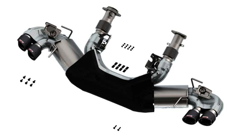 Borla — Borla 2020 Chevrolet Corvette C8 6.2L ATAK 3in Exhaust System Dual Round Angle Cut Carbon Fiber Tips
Cat-Back System - view 2