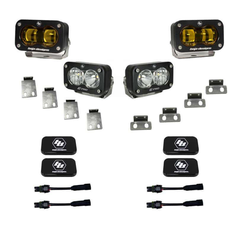Baja Designs — Baja Designs 21+ Ford Raptor / 22+ Bronco S2 SAE Pro Fog Pocket Light Kit - view 1