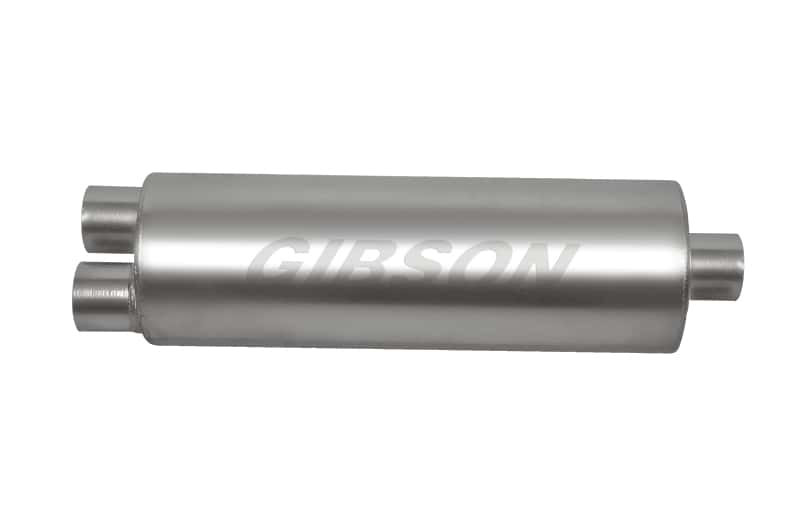 Gibson — Gibson SFT Superflow Dual/Center Round Muffler - 8x24in/3in Inlet/4in Outlet - Stainless
Muffler - view 1