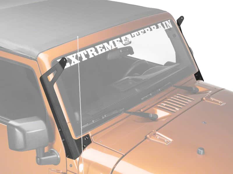 Raxiom — Raxiom 07-18 Jeep Wrangler JK 50-In LED Light Bar Windshield Mount
Mount - view 1