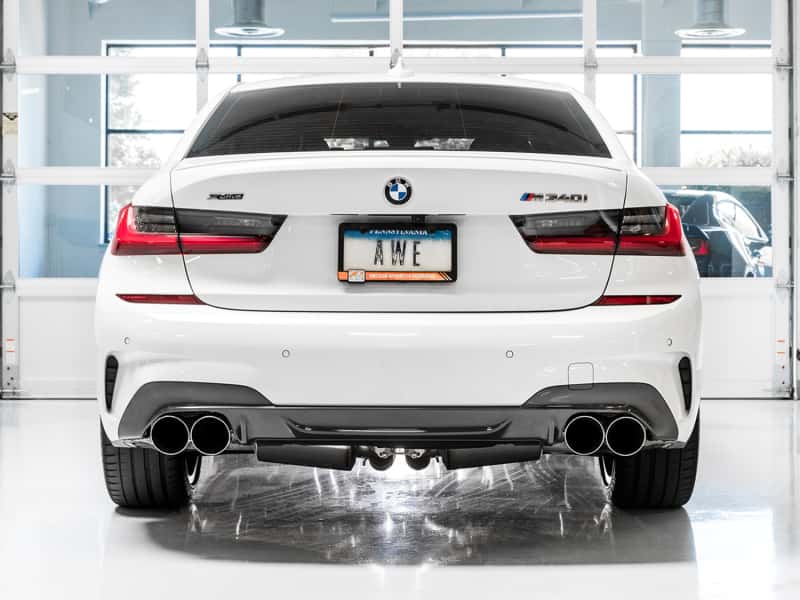AWE Tuning — AWE Tuning 2019+ BMW M340i (G20) Non-Resonated Touring Edition Exhaust - Quad Chrome Silver Tips
Touring Exhaust - view 3