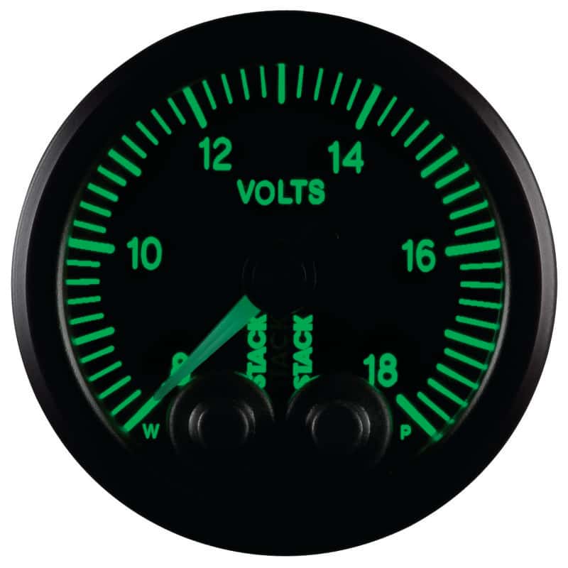 AutoMeter — Autometer Stack 52mm 8-18V Pro-Control Battery Voltage Gauge -Black
Ga Volt PC Blk 18v - view 7