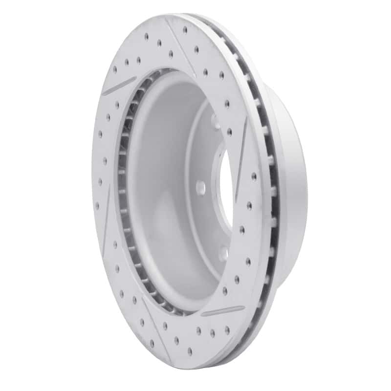 R1 Concepts — R1 19-25 Ford Bronco Rear Left Drilled & Slotted Geo-Carbon Rotor - view 4