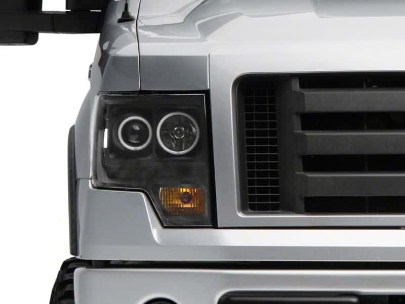 Raxiom — Raxiom 09-14 Ford F-150 Super White LED Halo Projector Headlights- Blk Housing (Clear Lens)
Headlights - view 6