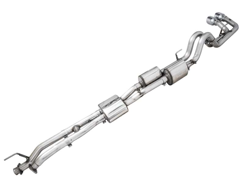 AWE Tuning — AWE 16-22 Toyota Tacoma 0FG Catback Exhaust w/ BashGuard - Dual Chrome Silver Tips
0FG Catback - view 1