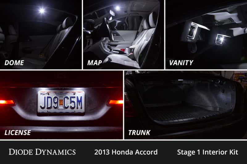 Diode Dynamics — Diode Dynamics 13-17 Honda Accord Interior LED Kit Cool White Stage 1 - view 4
