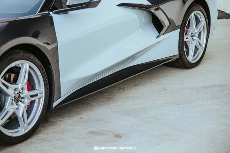 Anderson Composites — Anderson Composites 20-21 Chevrolet Corvette C8 Stingray Type-MB Carbon Fiber Rocker Panel Extension
Carbon rocker panels - view 7