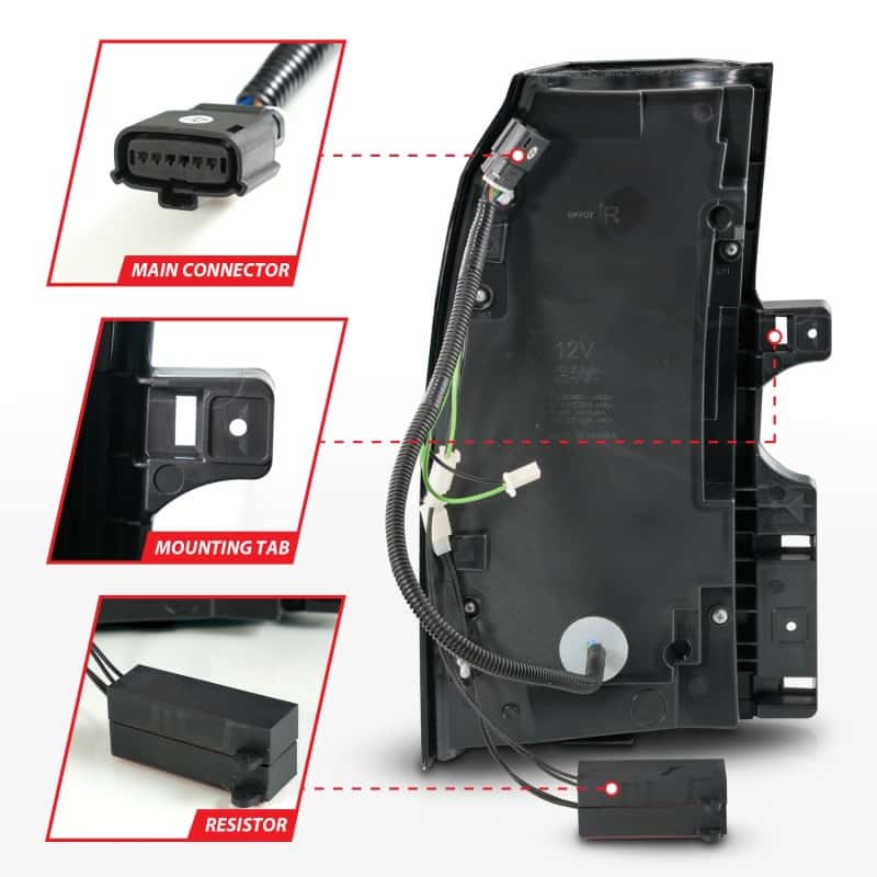 ANZO — ANZO 15-20 Chevrolet Tahoe Sequential LED Tube Taillights Black
Tail Light Set - view 6