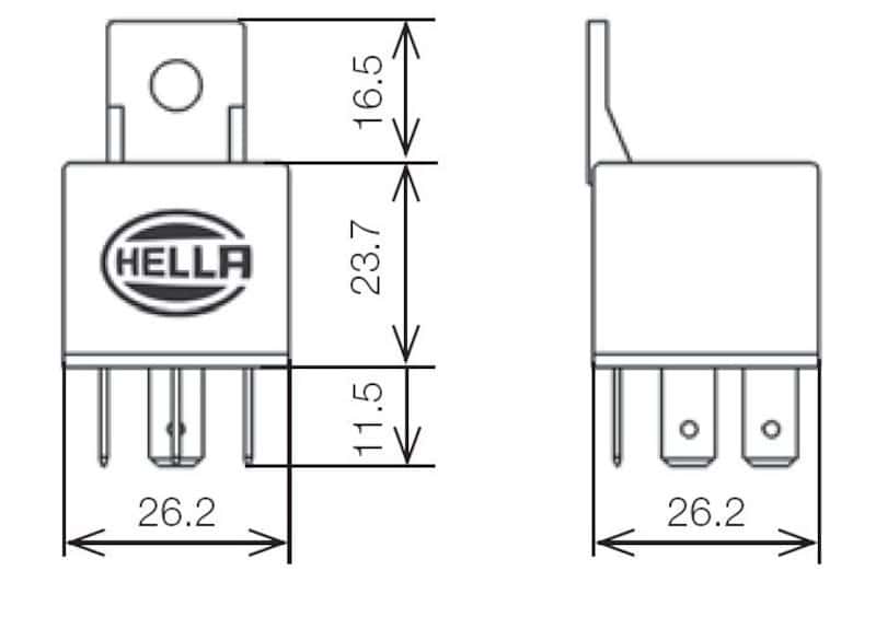 Hella — Hella RELAY MINI ISO 5P 12V SPST D87 DIO BKT - view 3