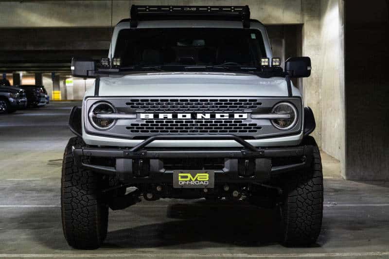 DV8 Offroad — DV8 Offroad 21-22 Ford Bronco Factory Front Bumper Licence Relocation Bracket - Front
License Bracket - view 11