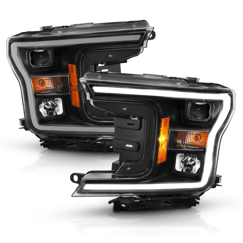 ANZO — ANZO 2018-2019 Ford F-150 Projector Plank Style H.L. Black Amber (Without Switchback)
Head Light Set - view 3