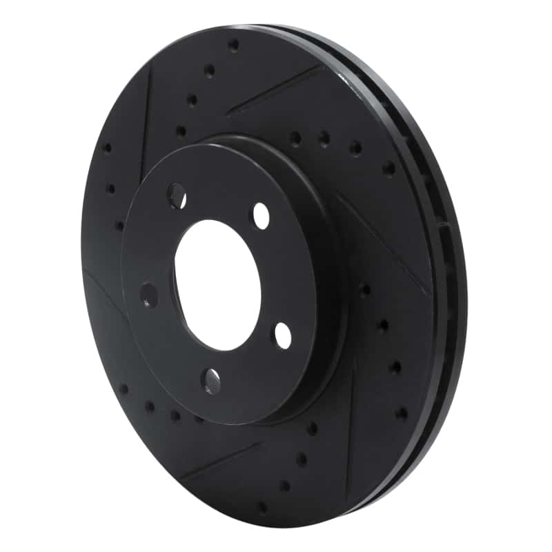 R1 Concepts — R1 91-00 Ford Thunderbird Front Left Drilled & Slotted Black Brake Rotor
R1 Brake Rotor Drill - view 2