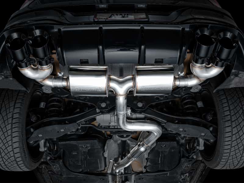 AWE Tuning — AWE MK8 Volkswagen Golf R 3in Touring Edition Quad Exhaust - Diamond Black Tips
Touring Catback - view 14
