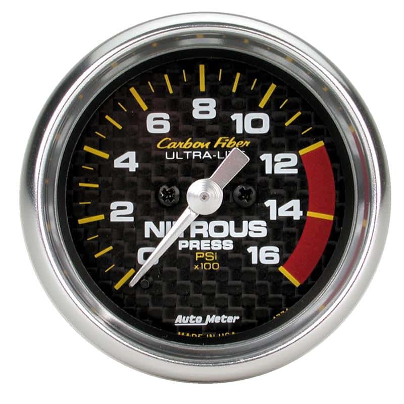 AutoMeter — Autometer Carbon Fiber 52mm 0-1600 PSI Full Sweep Electronic Nitrous Pressure Gauge
GA 2" N2O STEPPER CF - view 2
