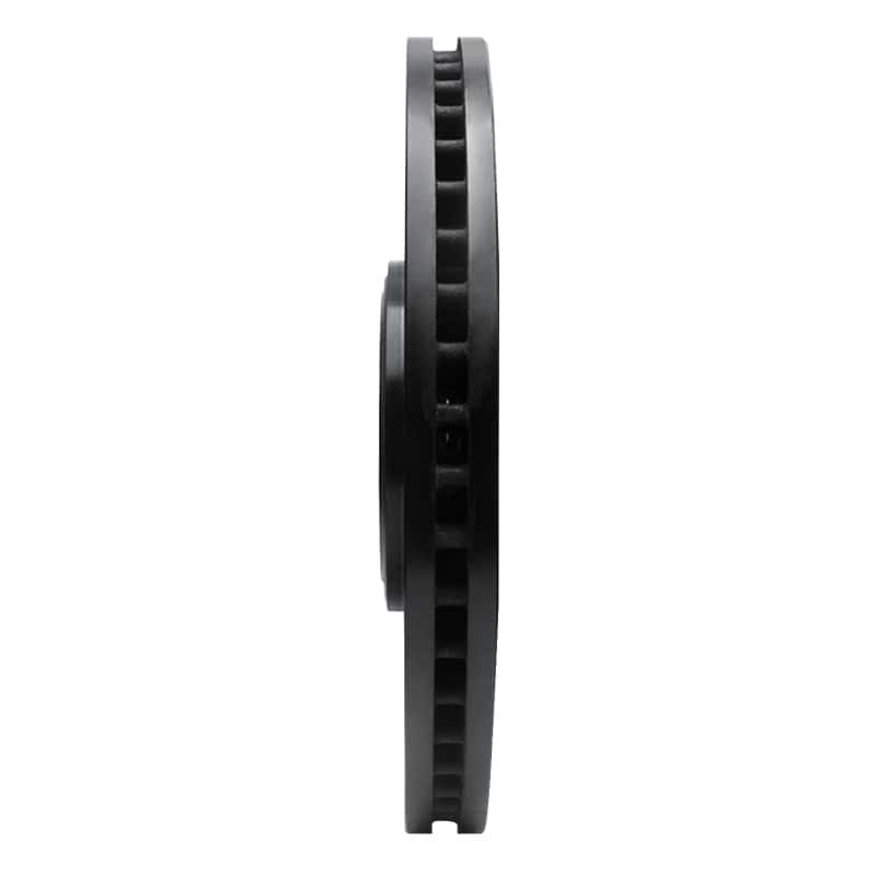 R1 Concepts — R1 10-24 Jaguar XF Front Left Drilled & Slotted Black Brake Rotor
R1 Brake Rotor Drill - view 3