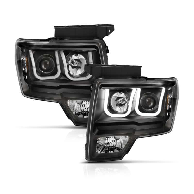 ANZO — ANZO 2009-2014 Ford F-150 Projector Headlights w/ U-Bar Switchback Black w/ Amber
Head Light Set
HdLtSet - view 8
