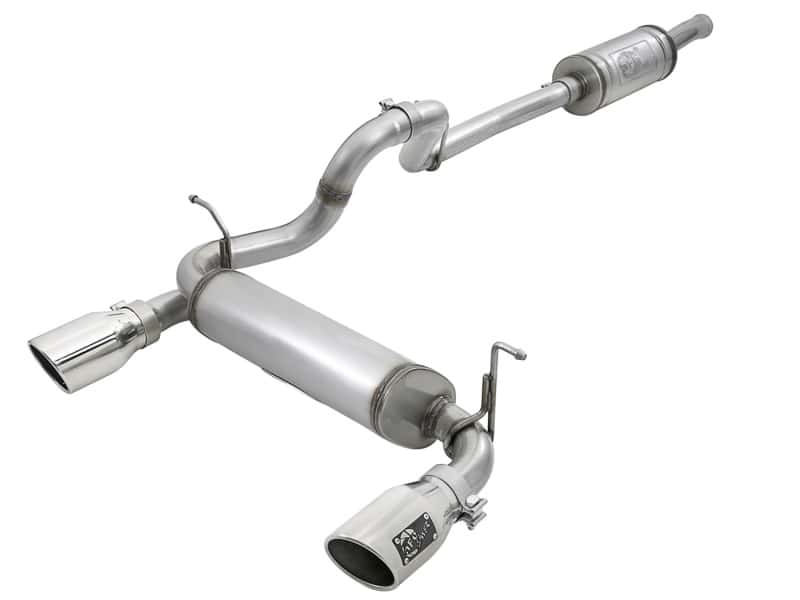 aFe — aFe Rebel Series 2.5in 409 SS Cat-Back Exhaust w/ Polished Tips 2018+ Jeep Wrangler (JL) V6 3.6L
Cat-Back Exhaust - view 1