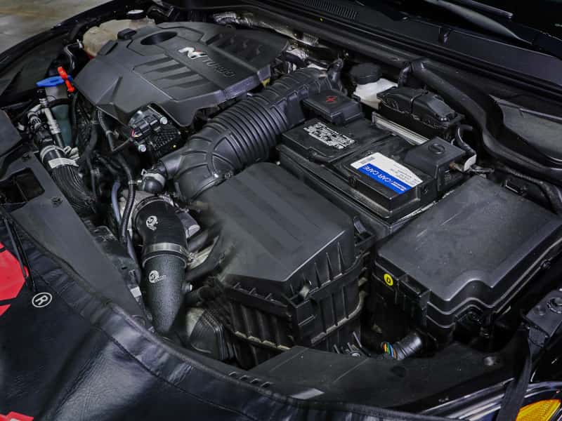 aFe — aFe 22-23 Hyundai Kona N L4 2.0L (t) BladeRunner Aluminum Hot and Cold Charge Pipe Kit - Black
Charge Pipe Kit - view 8