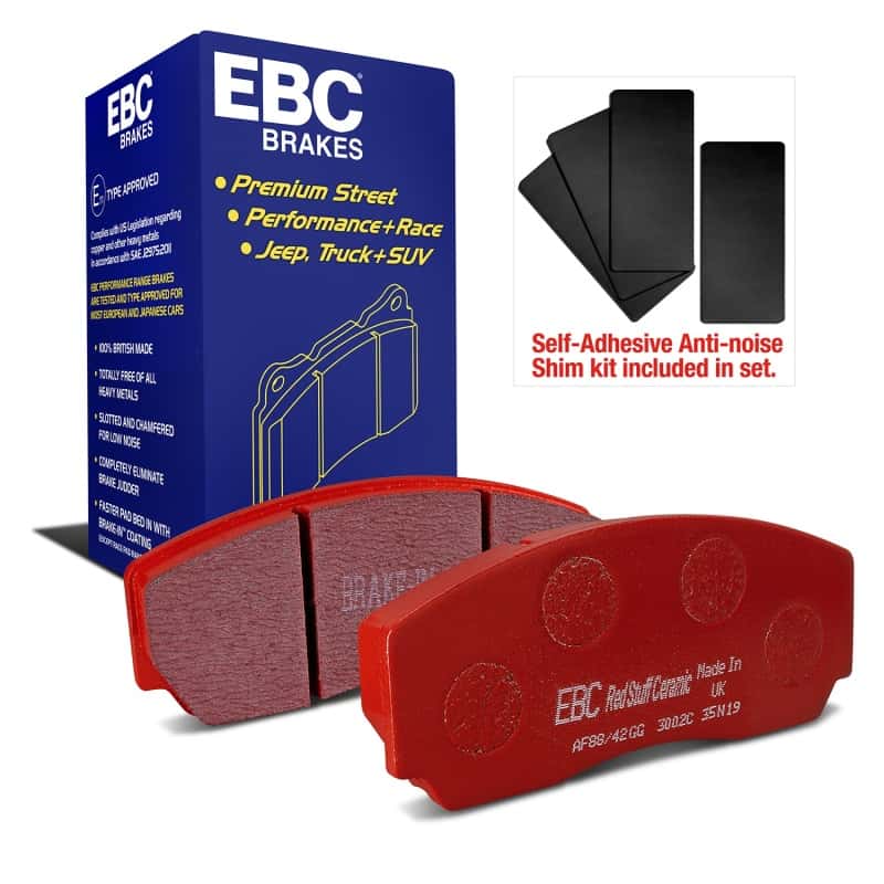 EBC — EBC 90-00 Aston Martin Vantage 5.3 (Twin Supercharged)(AP) Redstuff Front Brake Pads
Disc Brake Pad - view 1