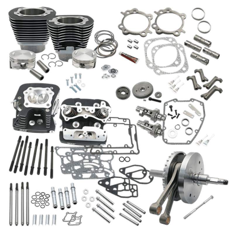 S&S Cycle — S&S Cycle 2007 BT w/ Balancer 124in Hot Set Up Kit - Wrinkle Black - view 2