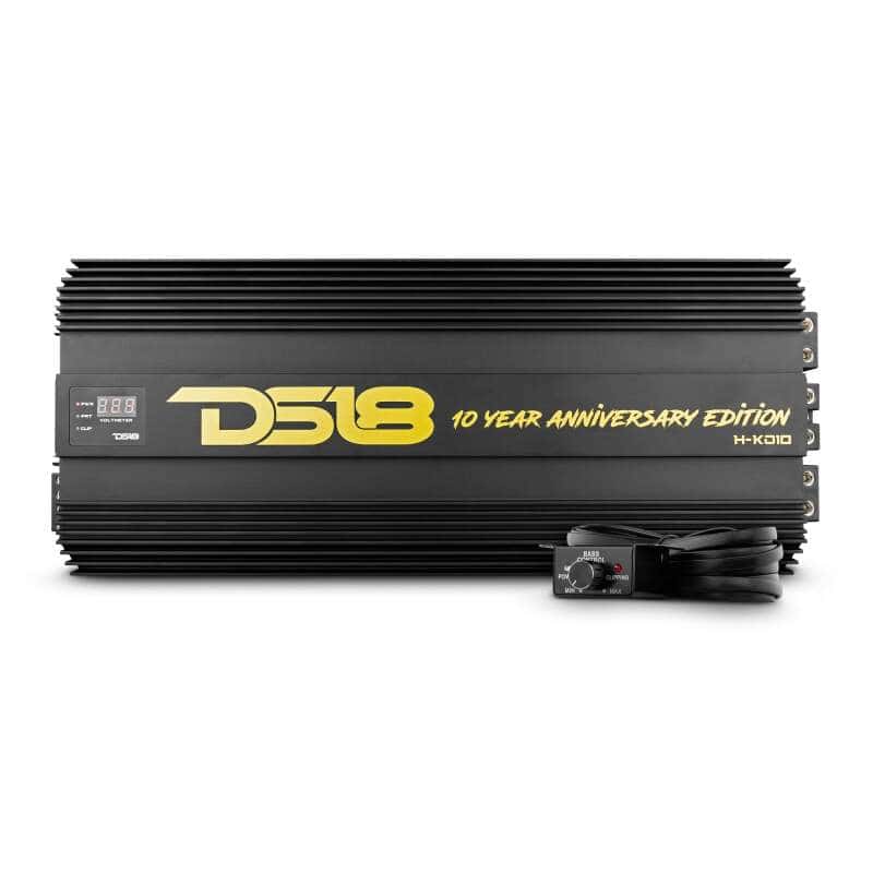 DS18 — DS18 1-Chnl Amp 18000 Burst/0.67ohm 10000/1ohm 5800/2ohm 3500/4ohm Watts RMS w/ Voltmeter Black - view 12