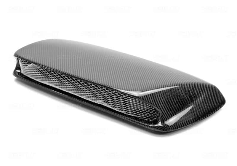 Seibon — Seibon 02-03 Subaru WRX STi Carbon Fiber Hood Scoop - Only Fits OEM Hoods (Not Seibon Hoods) - view 4
