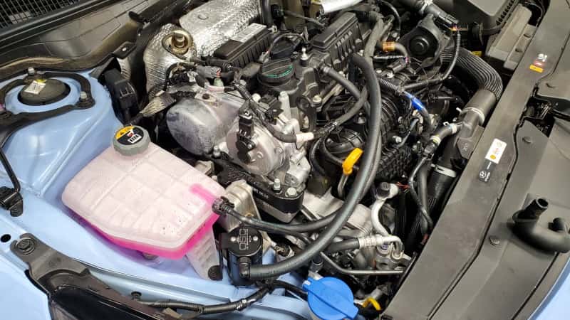 J&L — J&L 22-25 Hyundai Elantra N 2.0L Oil Separator 3.0 Passenger Side - Black Anodized
Oil Separator - view 2
