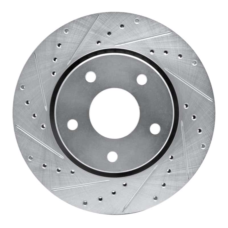 R1 Concepts — R1 08-16 Chrysler Town & Country Front Left Drilled & Slotted Silver Brake Rotor
R1 Brake Rotor Drill - view 1