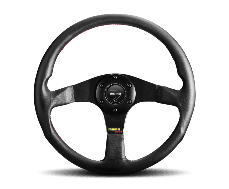 MOMO — Momo Tuner Steering Wheel 350 mm - Black Leather/Red Stitch/Black Spokes - view 1