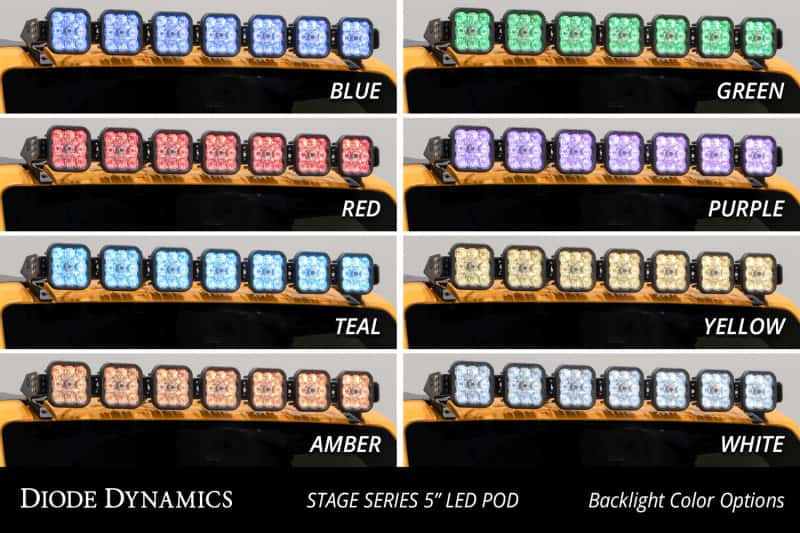 Diode Dynamics — Diode Dynamics Bronco SS5 Sport CrossLink Windshield - Yellow Combo Lightbar Kit - view 6