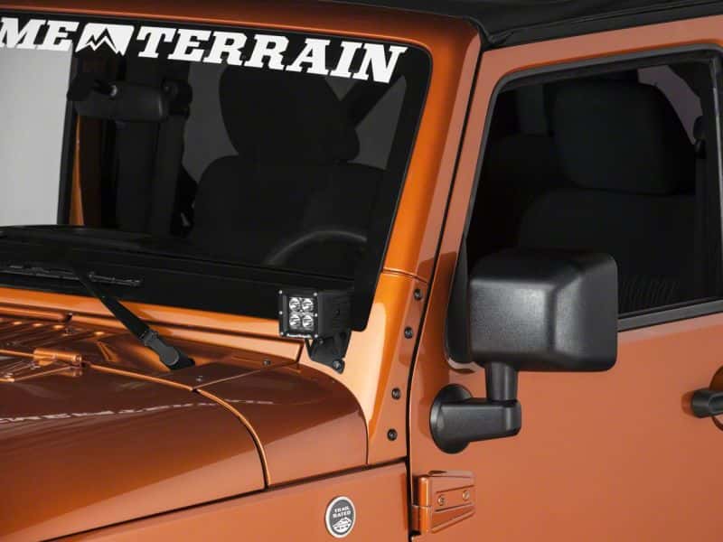 Raxiom — Raxiom 07-18 Jeep Wrangler JK Windshield Mounted Light Brackets
Mount - view 2