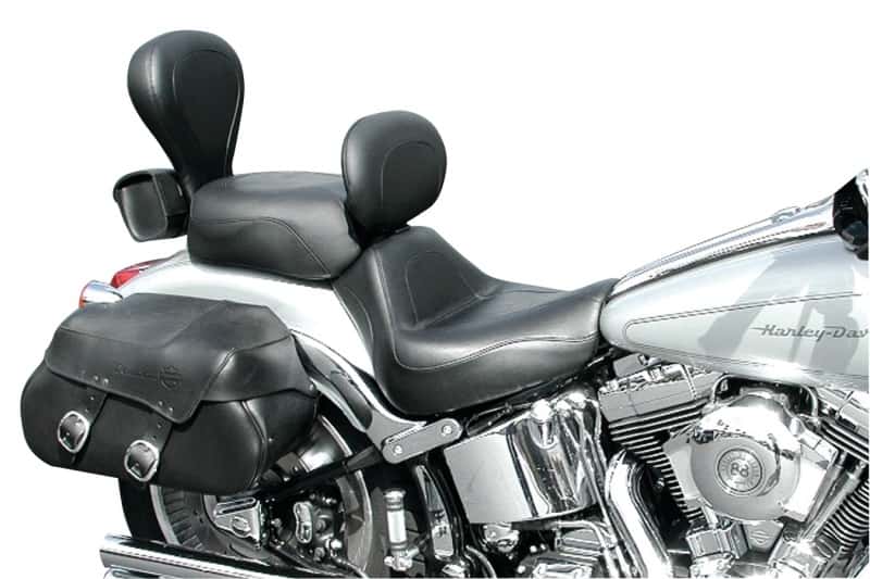Mustang Motorcycle — Mustang 00-07 Harley Softail Deuce Sissy Bar Pad (12 inch x 9 inch) - Black - view 1