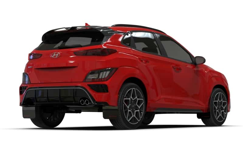 Rally Armor — Rally Armor 22-23 Hyundai Kona N-Line Black UR Mud Flap w/Grey Logo
Mud Flap - view 3