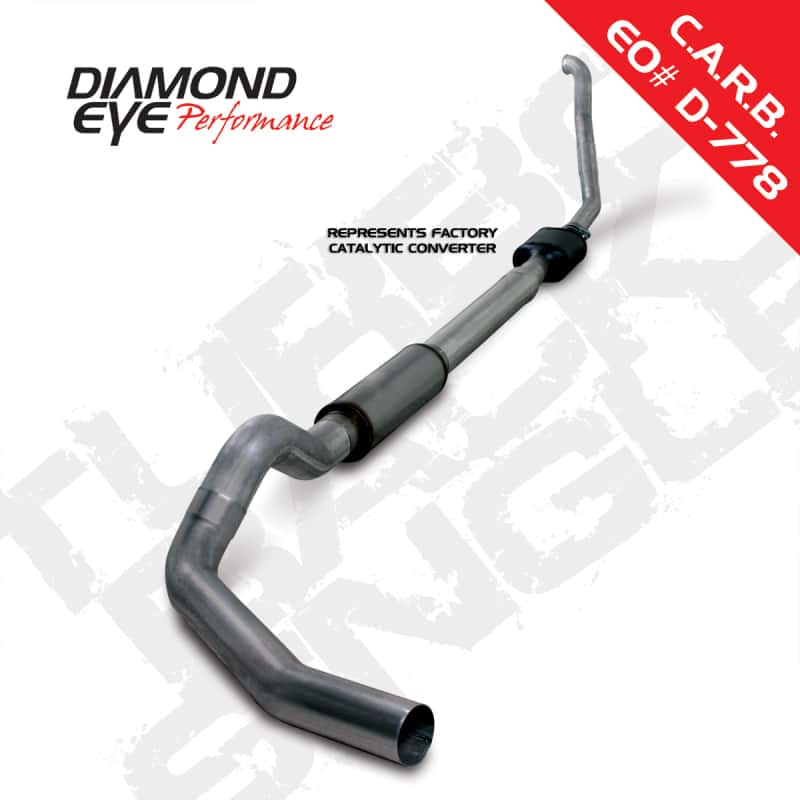 Diamond Eye Performance — Diamond Eye KIT 5in Turbo Back SGL SS: 94-97 FORD 7.3L F250/F350 PWRSTROKE NFS W/ CARB EQUIV STDS - view 2
