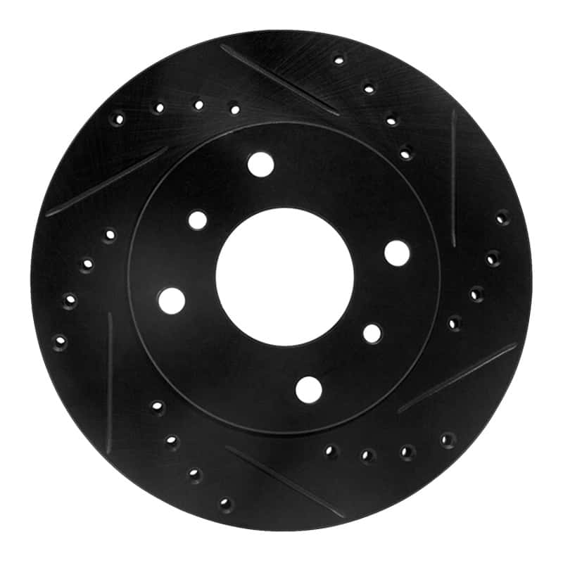 R1 Concepts — R1 89-13 Infiniti G20 Front Right Drilled & Slotted Black Brake Rotor
R1 Brake Rotor Drill - view 1