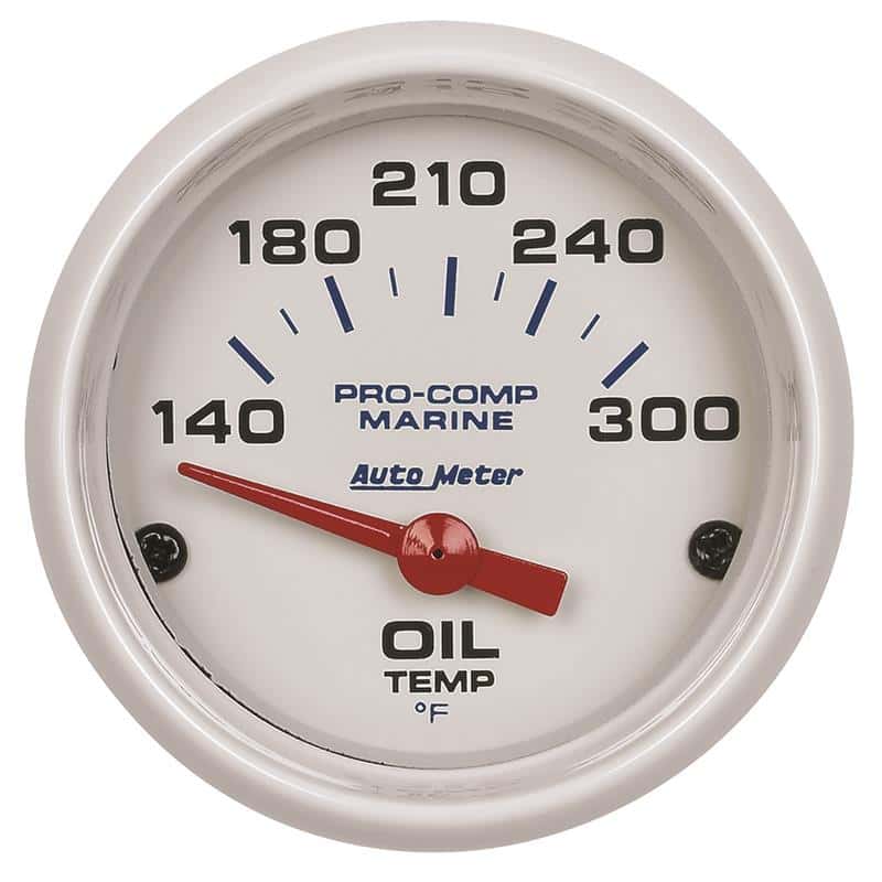 AutoMeter — Autometer Marine White Ultra-Lite 2-1/16in Electric Oil Temperature Gauge 140-300 Deg F
GA 2" OT 300F E MW - view 2