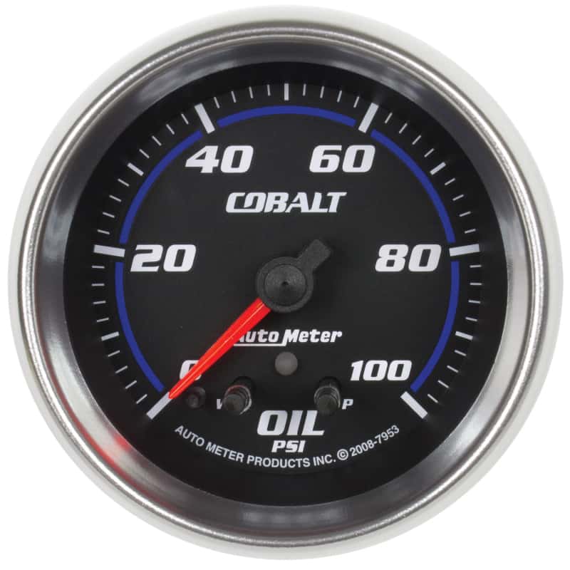 AutoMeter — Autometer Cobalt Oil Pressure Gauge 2 5/8in 100PSI Stepper Motor w/ Peak and Warn
GA 2.6" OILP STPR CB - view 1