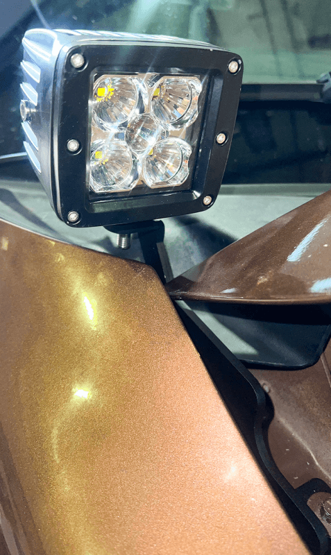 Fishbone Offroad — Fishbone Offroad 04-14 Ford F150 / 10-14 Raptor Hood Light Bracket - Black - view 7