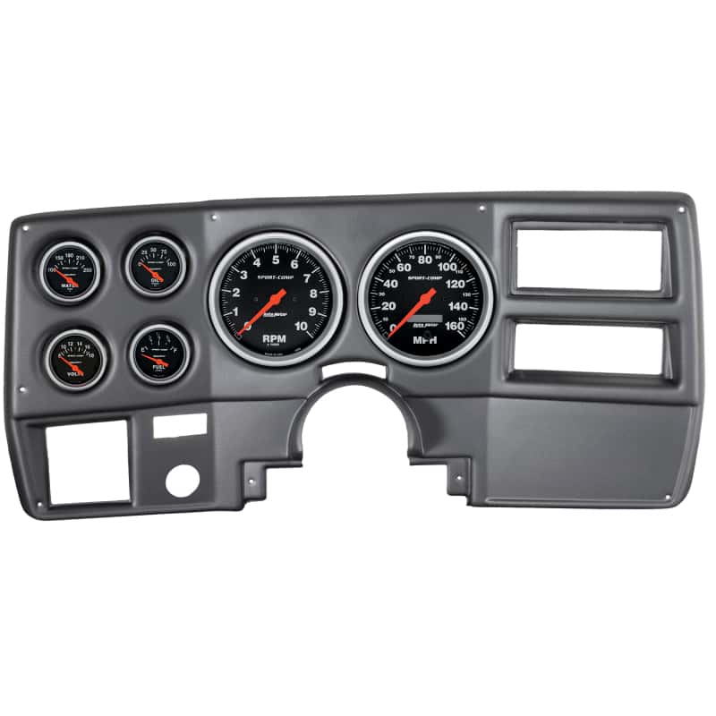 AutoMeter — Autometer Sport-Comp 73-83 Chevy Truck/ Suburban Dash Kit 6pc Tach / MPH / Fuel / Oil / WTMP / Volt
GA KT CHV TRK 73-83S - view 1