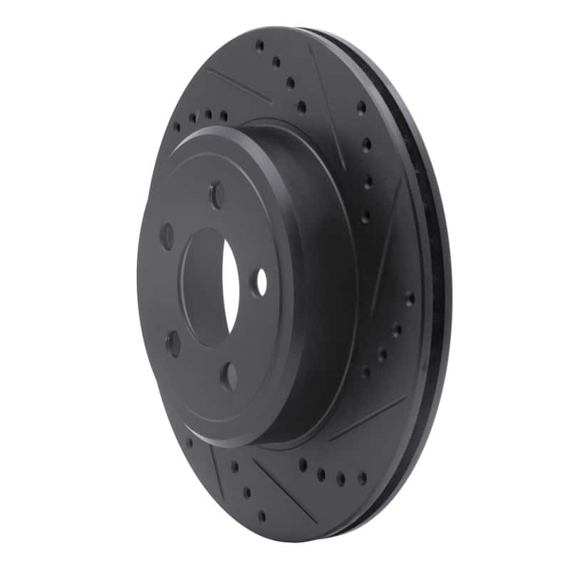 R1 Concepts — R1 05-23 Chrysler 300 Rear Right Drilled & Slotted Black Brake Rotor
R1 Brake Rotor Drill - view 2