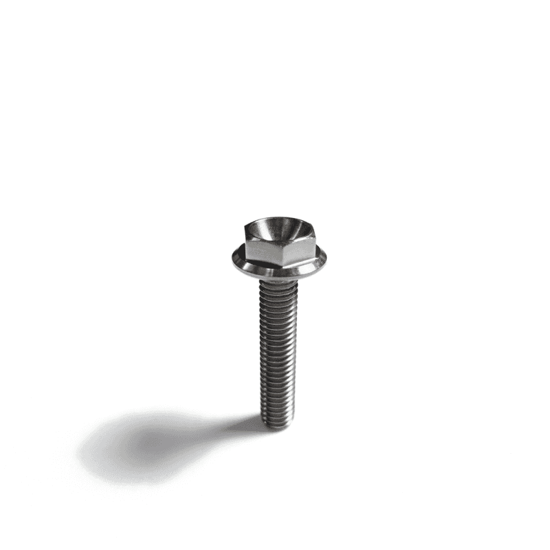Ticon — Ticon Industries Titanium Bolt Flanged M5x15x.8TP 8mm 6pt Head Drilled - view 1